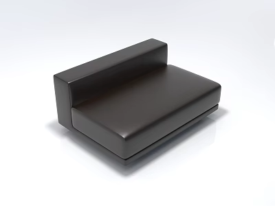 Modern Black Irregular Shaped Sofa With Smooth Leather Upholstery And Sleek Design 3d model