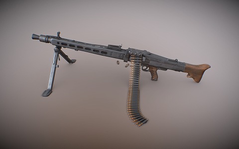 Machine gun MG42 machine gun light machine gun 3d model