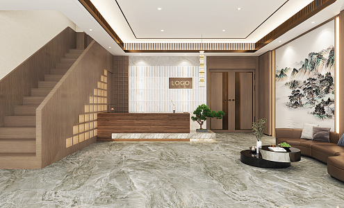 New Chinese Hall Front Hall 3d model