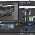 Vintage Off Road Vehicle With Rustic Exterior And Roof Rack Design