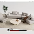 Modern Sofa Coffee Table Combination Sofa Coffee Table 3d model