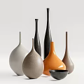 Assorted Flower Vases In Various Colors And Unique Shapes For Home Decor