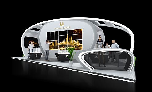 Modern Exhibition Room Exhibition Booth Exhibition Hall Exhibition Temporary Exhibition Expo 3d model