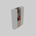 Artistic Bear Sculpture with Gradient White to Red Color Holding Balloon and Supreme Logo