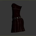 Crimson Character Costume With Black Belt And Golden Rivets Design