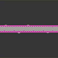 Long Strip Purple Lighting Fixture Set With Grid Pattern And End Brackets For Decorative Lighting