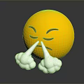 Expression package WeChat expression package cartoon expression cartoon face emoticon Yan text 3d model