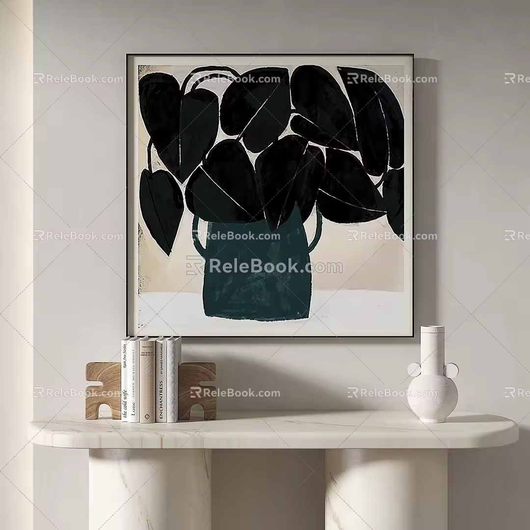 Simple abstract decorative painting 3d model