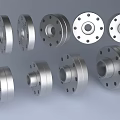 Flange pipe DN32 DN40 DN50 DN65 Flange pipe connection 3d model