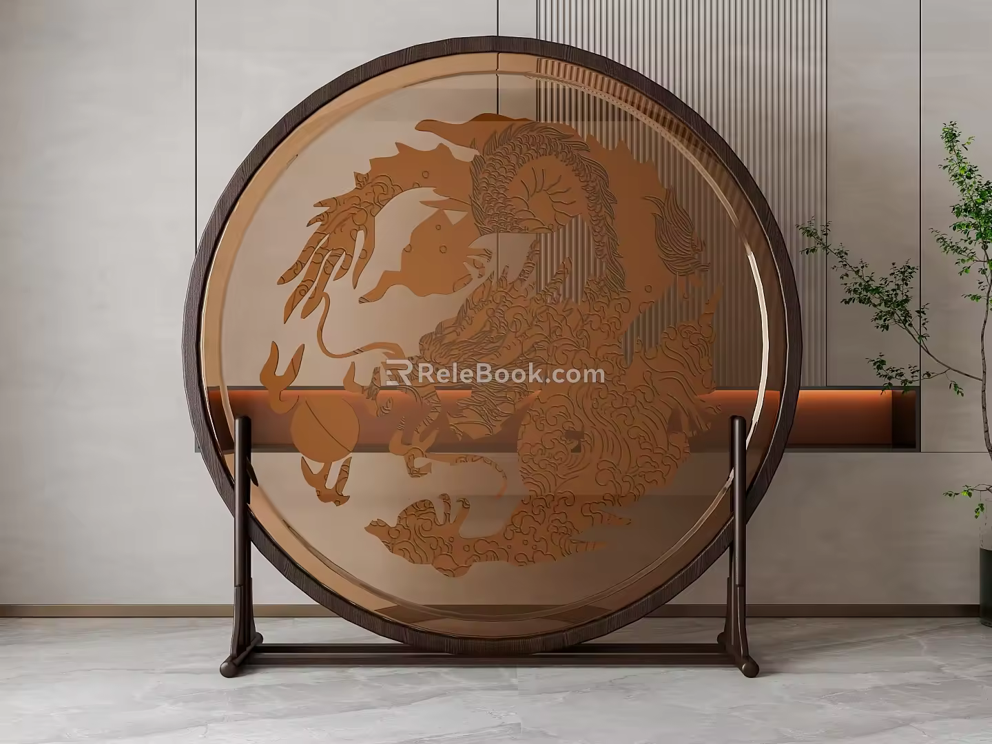 Longtu screen partition ornaments 3d model
