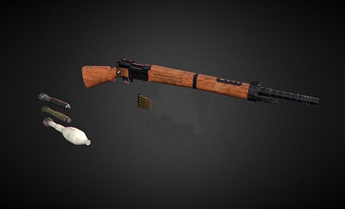 With grenade launcher 3d model