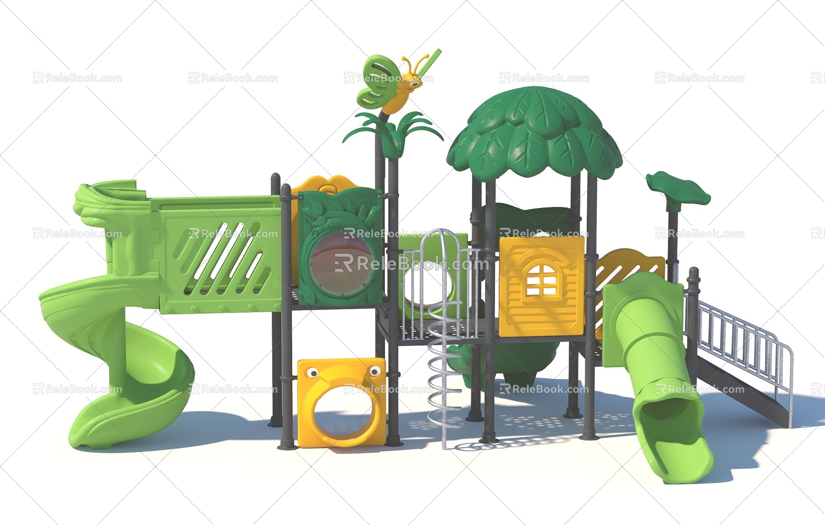 Customized paradise development paradise amusement park children's paradise playground combination function slide amusement sketch 3d model