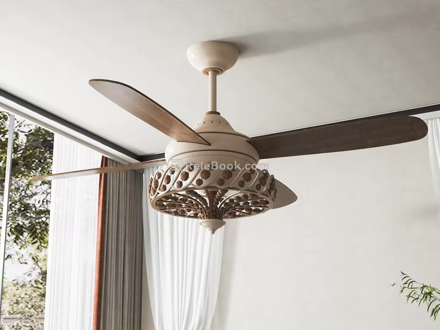 Modern ceiling fan light fan light 3d model