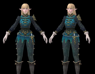 Modern Game Character Elf 3d model
