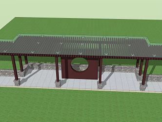 New Chinese pavilion 3d model