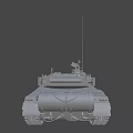 Military Main Battle Tank Model With Gun Barrel Tracks And Turret Details