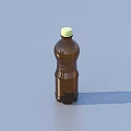 Everyday Household Plastic Bottles Brown Containers With White Yellow Blue Caps For Daily Use