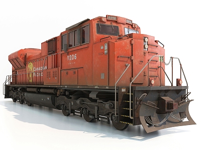 Modern locomotive 3d model