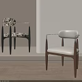 Modern Accent Chairs With Patterned Fabric And White Cushion Design Details