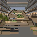 modern library 3d model