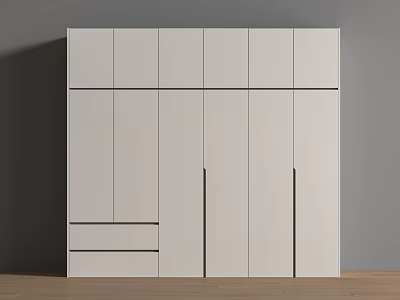 Modern White Wardrobe With Sleek Design Drawer Storage And Bedroom Furniture 3d model