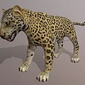 Realistic Reptile 3D Model With Leopard Print Pattern And Open Mouth Design 3d model