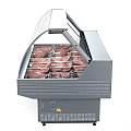 Commercial Stainless Steel Refrigerated Meat Display Showcase With Glass Door For Retail