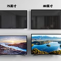 75 Inch and 80 Inch Televisions With Wall Mounted and Stand Placed Design And Scenic Display Screens