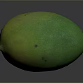 Fresh Vibrant Mango Fruit Featuring Green Yellow Red Skin On Dark Background
