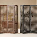 New Chinese grille partition screen 3d model