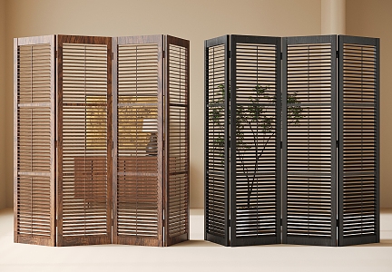 New Chinese grille partition screen 3d model