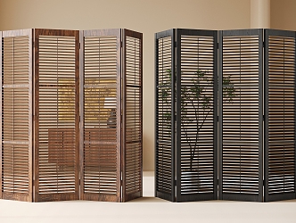 New Chinese grille partition screen 3d model