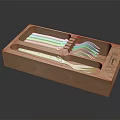 Wooden Tray with Compartments for Organizing Kitchen Utensils and Cutlery