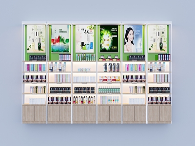 Modern cosmetics display cabinet 3d model