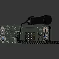 Tactical Weapon Communication Device with Black Handset Antenna and Keypad 3d model