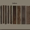 Various Stone And Wood Material Samples With Natural Textures For Interior Design 3d model