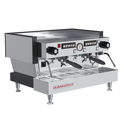 Professional La Marzocco Commercial Espresso Machine Stainless Steel Dual Group Head Kitchen Appliance 3d model