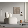 Modern Single Sofa Lazy Sofa Side Corner Chandelier Ornaments 3d model