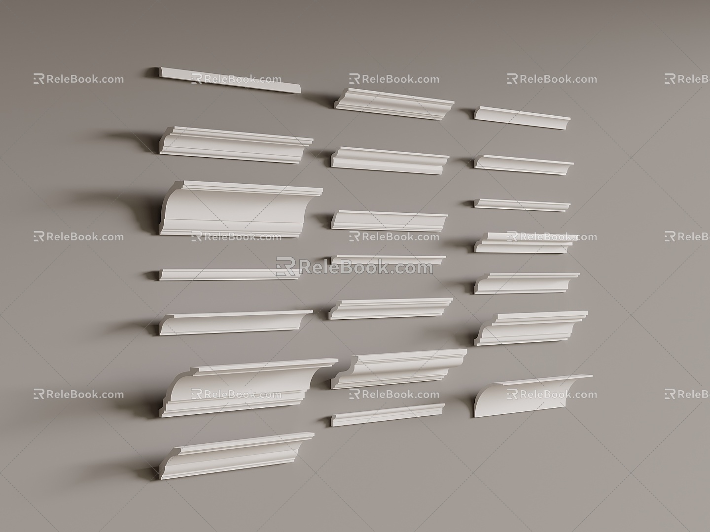 Line plaster line 3d model