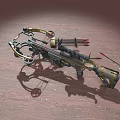 Hunting Compound Bow With Scope Arrows And Quiver Displayed On Wooden Floor