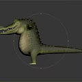 Modern game character crocodile avocado Nile crocodile carnivore 3d model