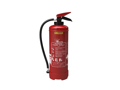 Red Fire Extinguisher As Essential Fire Safety Equipment For Emergency Use 3d model