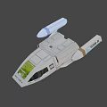Futuristic Defiant Spaceship Concept With MIL1801 Label And Aerodynamic Design