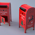 Modern mailbox Christmas mailbox 3d model