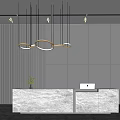 Modern reception desk 3d model