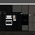 Modern Kitchen Appliances With Built In Ovens Freestanding Refrigerators Gray White Sleek Design