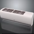 Modern White Wall Mounted Air Conditioner Unit With Grille And Sleek Design