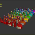 Medical Devices Colorful Reagent Bottles In Different Colors Arranged And Labeled For Laboratory Use