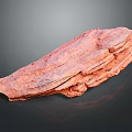 Natural Red Layered Wooden Stone with Rough Reflective Surface Texture 3d model