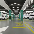 Well Equipped Auto Maintenance Store Interior With Service Cars And Professional Tools